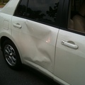 car door dented